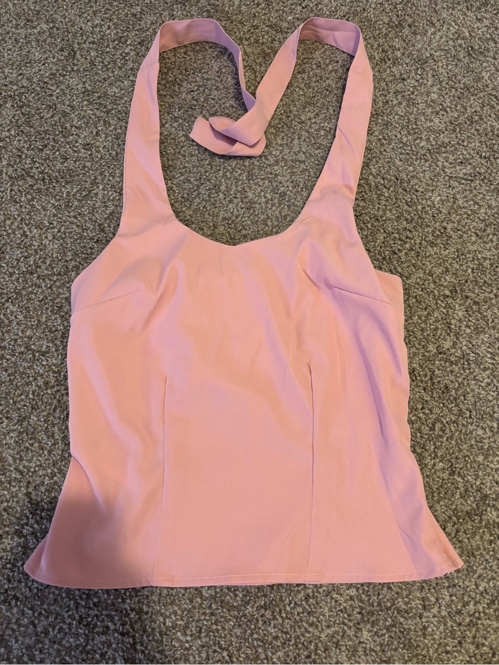 Soft Pink Halter Tie-Back Camisole